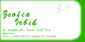 zsofia vrbik business card